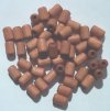 50 9x6mm Light Brown Tubes (3mm hole) Wood Beads